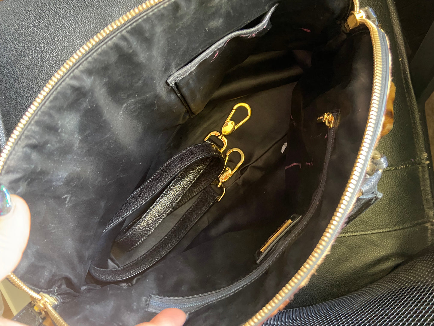 Leopard Calfskin Bowling Bag