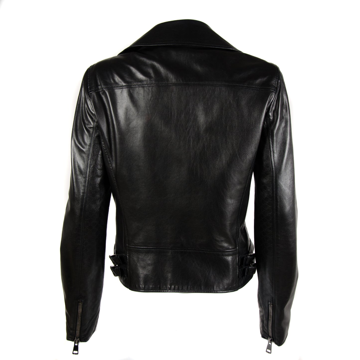 Leather Monogram Biker Jacket