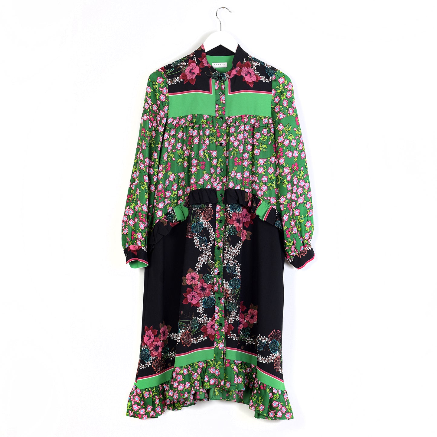 Silk Floral Print Dress