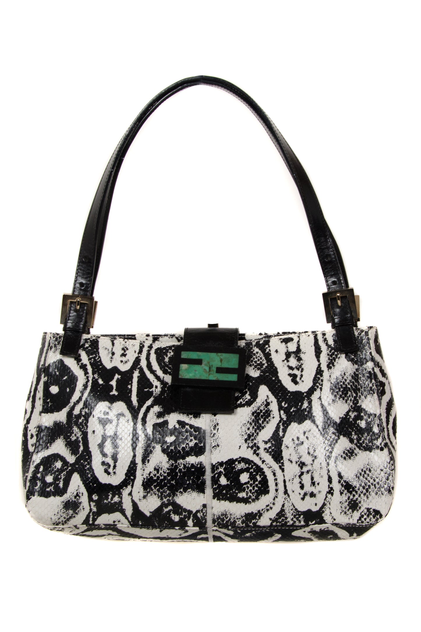 Snakeskin Mamma Baguette Bag