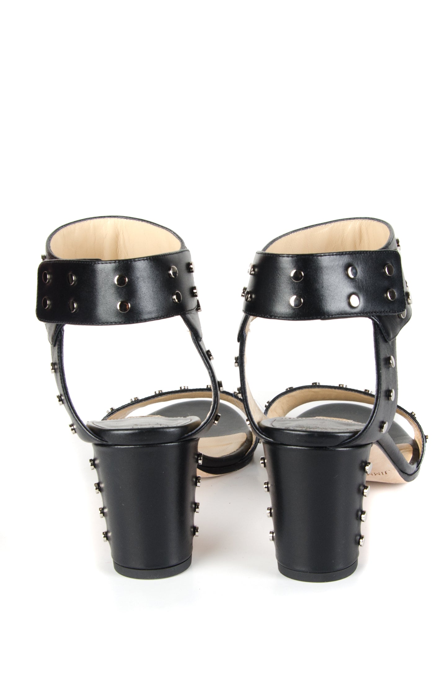 Black Leather Veto 65 Studded Sandals