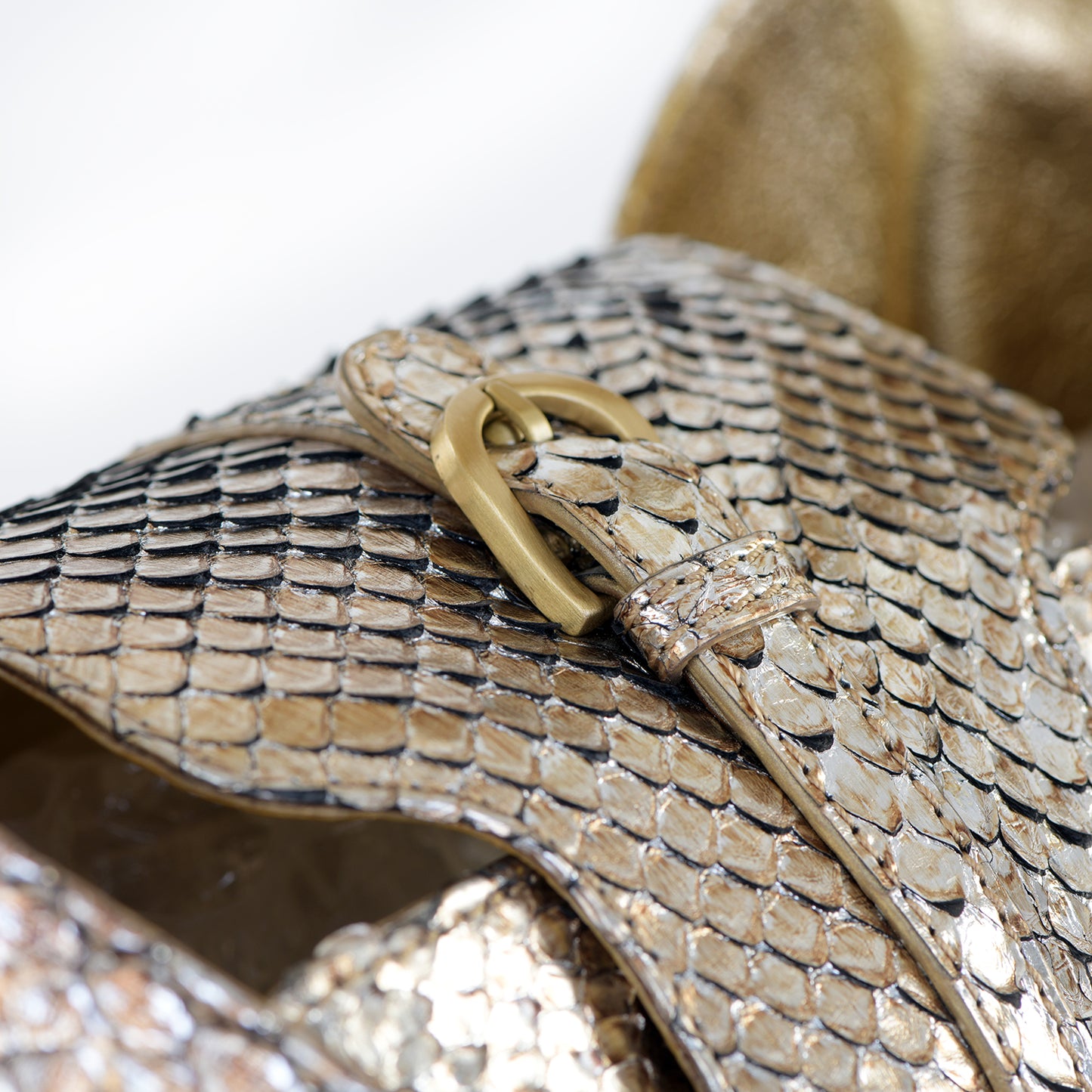 Tulita Metallic Snakeskin Bag