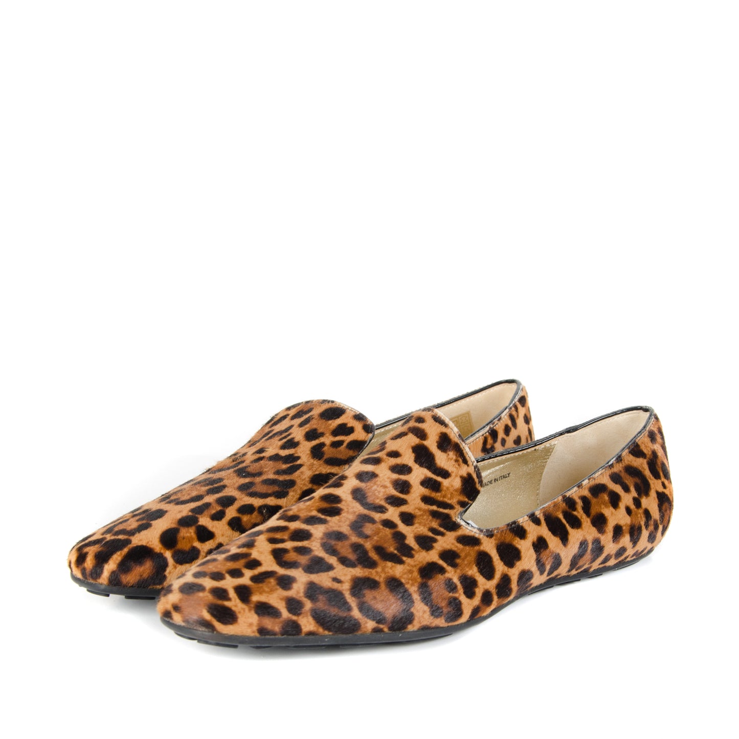 Leopard Pony Hair Flat Loafers