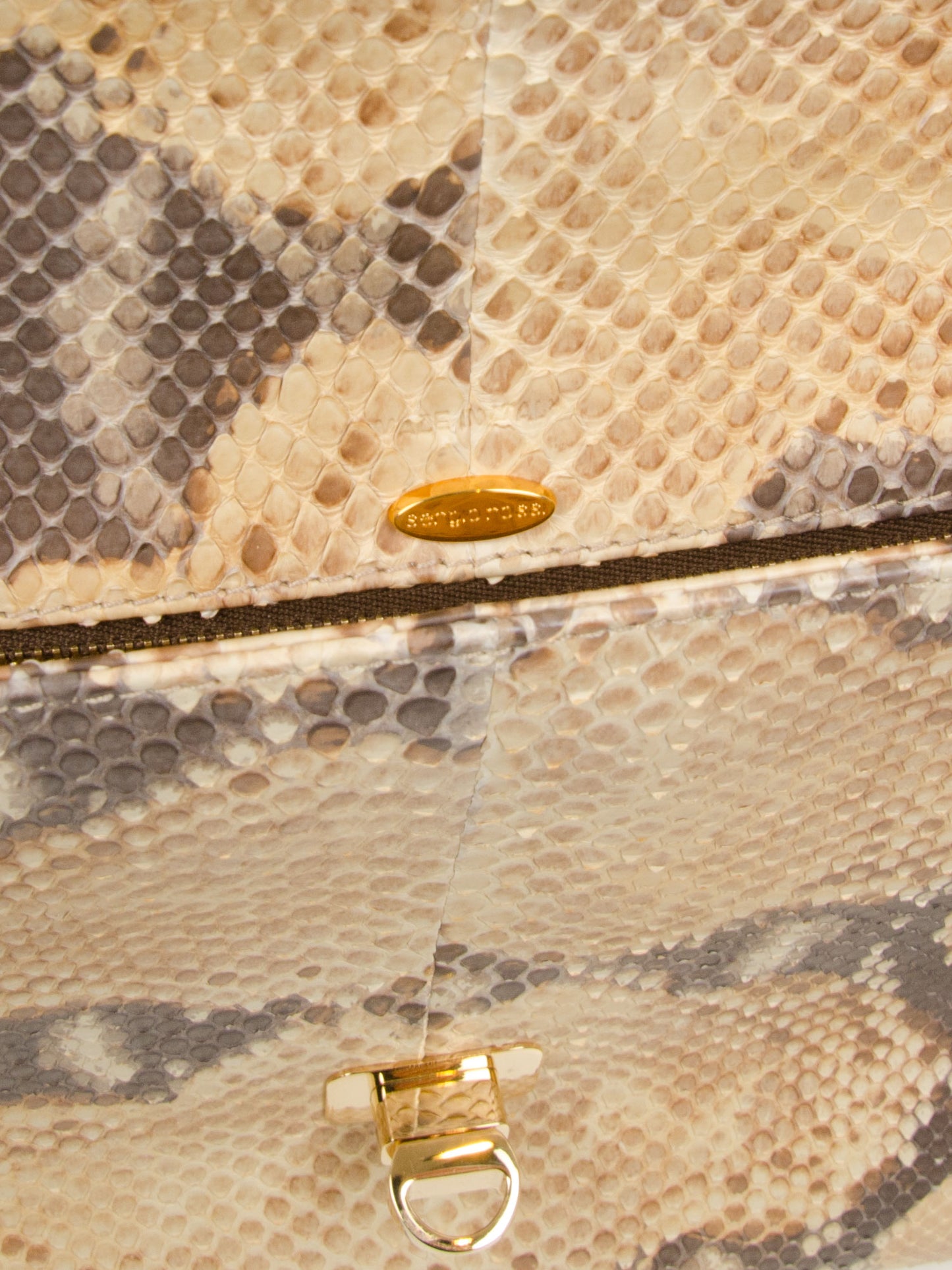 Large Snakeskin Clutch Bag
